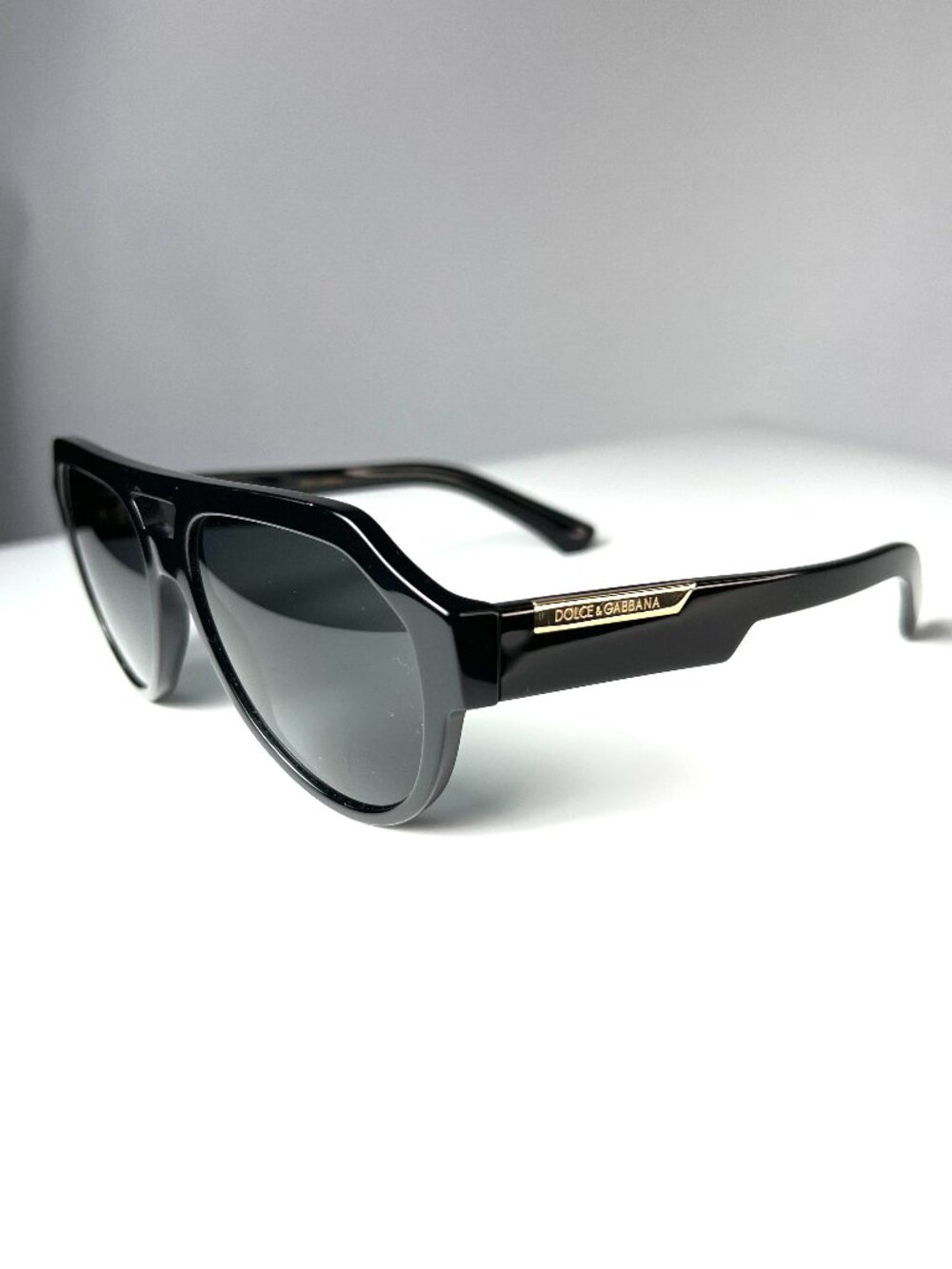 DOLCE &GABBANA DG4466 Black Pilot Sunglasses LNWOT